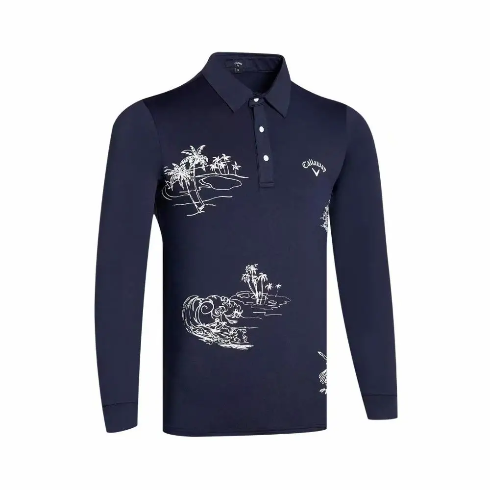 Одежда Для Гольфа Мужская футболка с длинными рукавами быстросохнущая дышащая одежда для гольфа - Цвет: Royal blue
