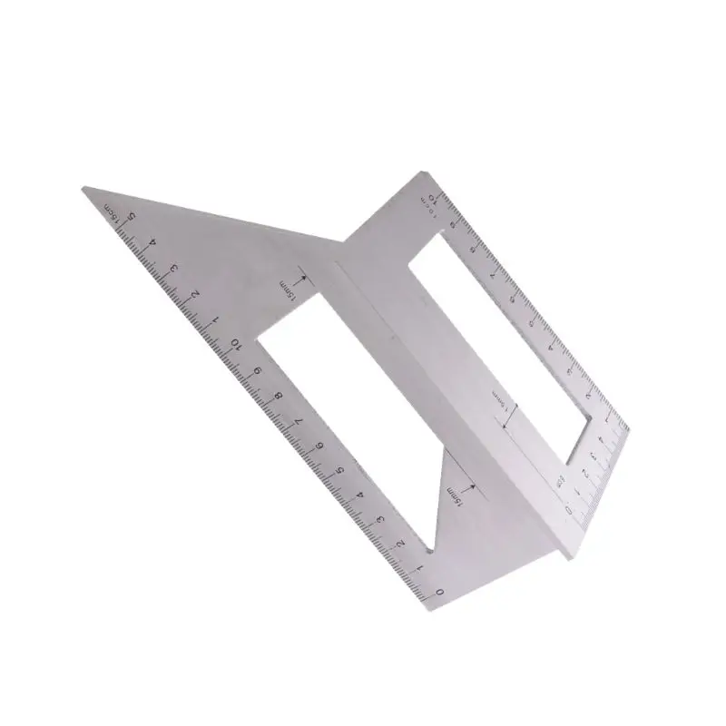 Aluminum Alloy Wooden Square Multifunction Ruler 45 90 Degree Gauge Rule Woodworking Tools 5
