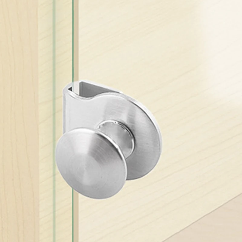 

2pcs Glass Door Clips Easily Installation Fixing Screws Cabinet Wardrobe Closet Handle Knob Hinge Clamps