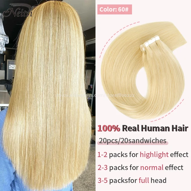 Neitsi Mini Tape In Human Hair Adhesive Extensions 12