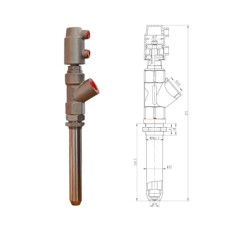 

Dn20-27 Drip Proof Pneumatic Stainless Steel Filling Valve Blanking Nozzle for Filling Machine
