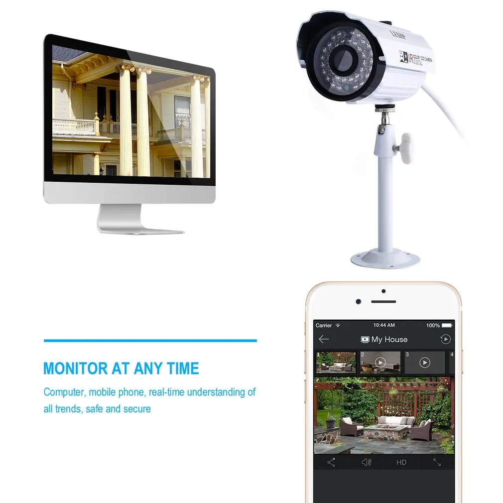 LESHP HW20 1080P 2,0 мегапикселя прогрессивный CMOS сенсор 36 шт. ИК светодиодный с wifi цветной CCD ip-камера для домашней безопасности