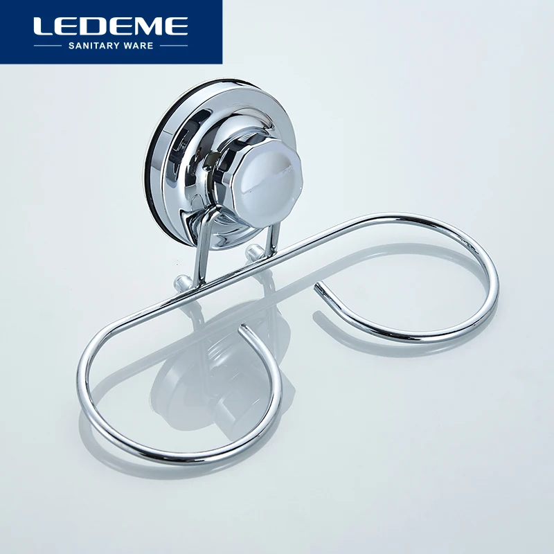 LEDEME Double Cup Holder Toothbrush Tumbler Holder Cup Adsorption Wall Mounted Stand Bathroom Accessory L3708