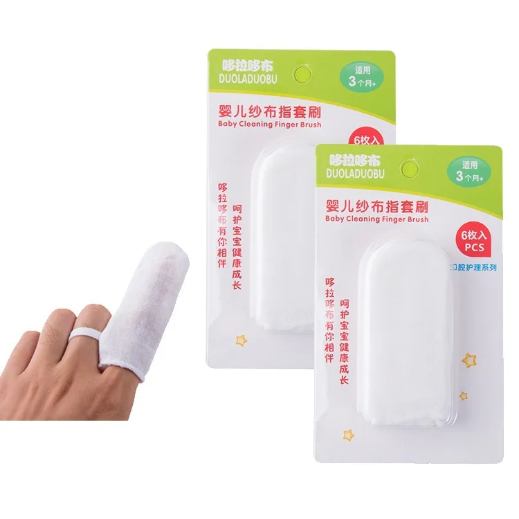 

Infant Oral Cleaning Baby Gauze Refers to Brush Suit Infants Deciduous Teeth Tongue Cleaning Brush 6-Pack
