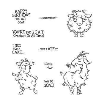 

2020 3D New Metal Cutting Dies and Scrapbooking For Paper Making Animal Goat Embossing Frame Card Craft With Stamps Set