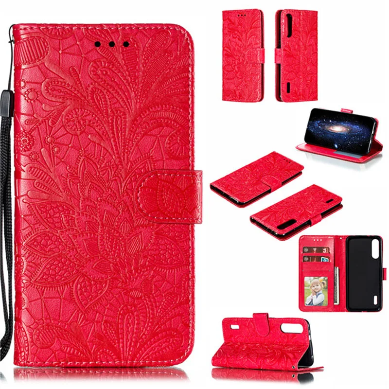 

For Xiaomi CC9E CC9 Mobile Shell mi 9t pro 9 SE Embossed Leather Wallet Flip for xiaomi mi 8 lite Cover Coque
