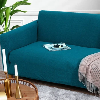 

Sofa Covers For Living Roon Elastic Solid Color Universal Couch Cover Slip Resistant Modern Double Sofa Cover High Quality