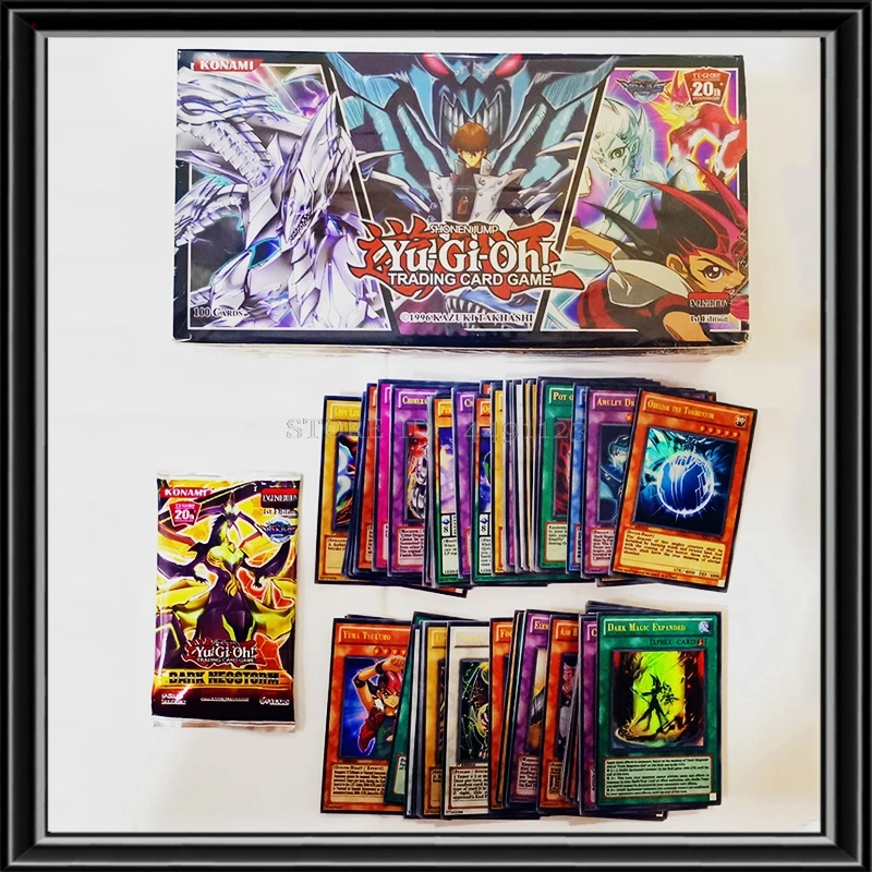 

100 PCS No Repeat Yu Gi Play Cards Cartoon Collection Boys Duel Monsters Board Role-Playing Games Paper Cards Fantasy Kids Toys