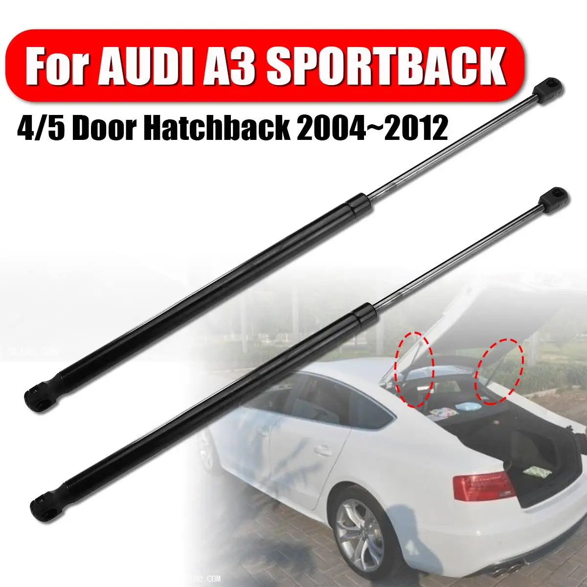 1 пара автомобилей для багажника газ весна капот лифт для AUDI A3 SPORTBACK 4/5 Нижняя отделка багажного отделения 2004~ 2012