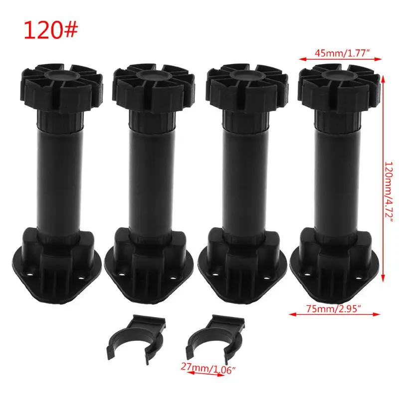 

4pcs Adjustable Height Cupboard Foot Cabinet Leg For Kitchen Bathroom 94PC