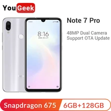 Xiaomi Redmi Note 7 Pro с глобальной прошивкой, 6 ГБ, 128 ГБ, Snapdragon 675, 4000 мАч, камера 6,3 МП, полноэкранный, 18 Вт, быстрая зарядка, смартфон