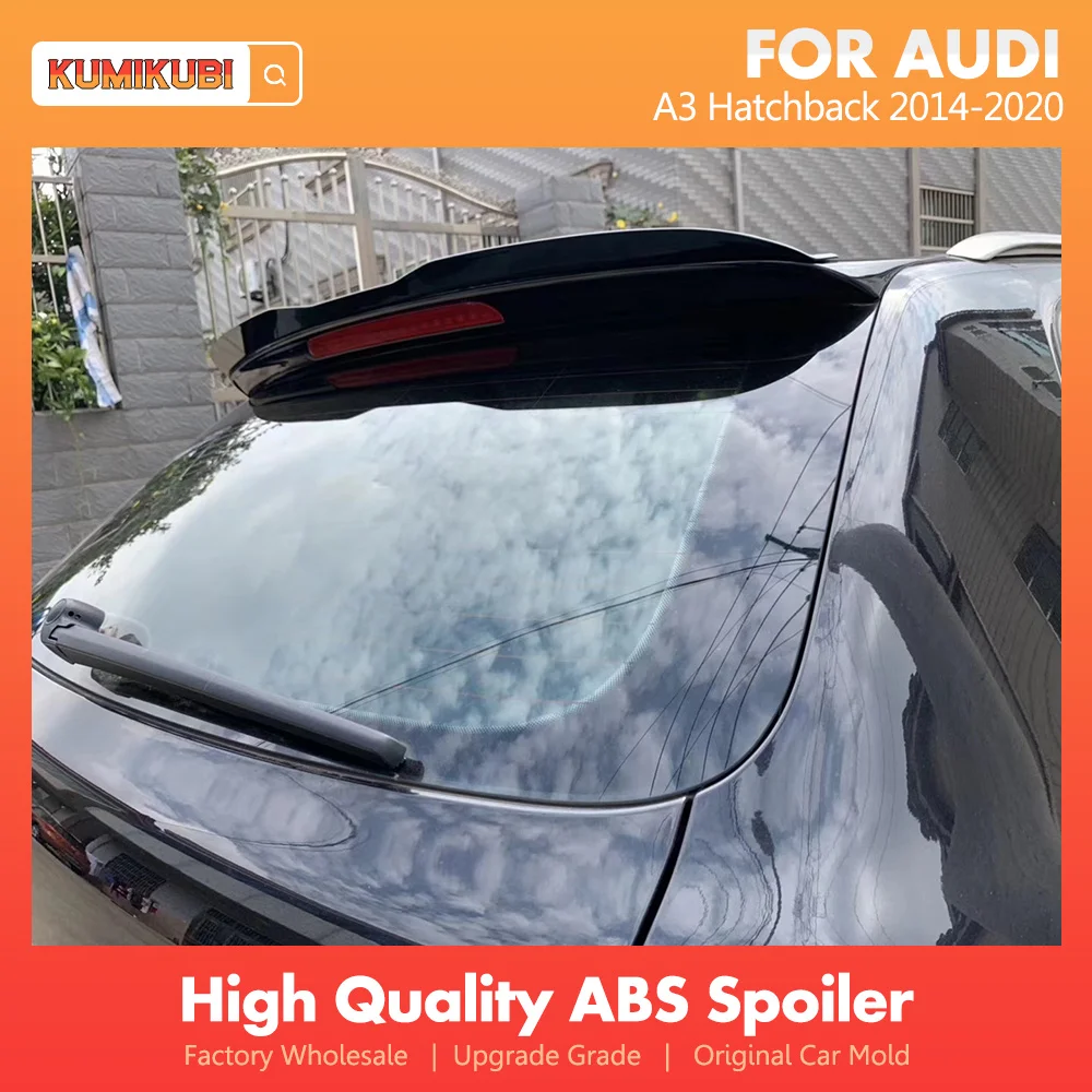 KUMIKUBI для хэтчбека Audi A3 2014-2020 высококачественный задний спойлер из АБС-пластика на