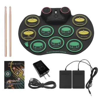 

1 Set Compact Drum Set Portable Electronic Drum Hand Roll Drum Set Multi-purpose Electric Hand Roll Drum