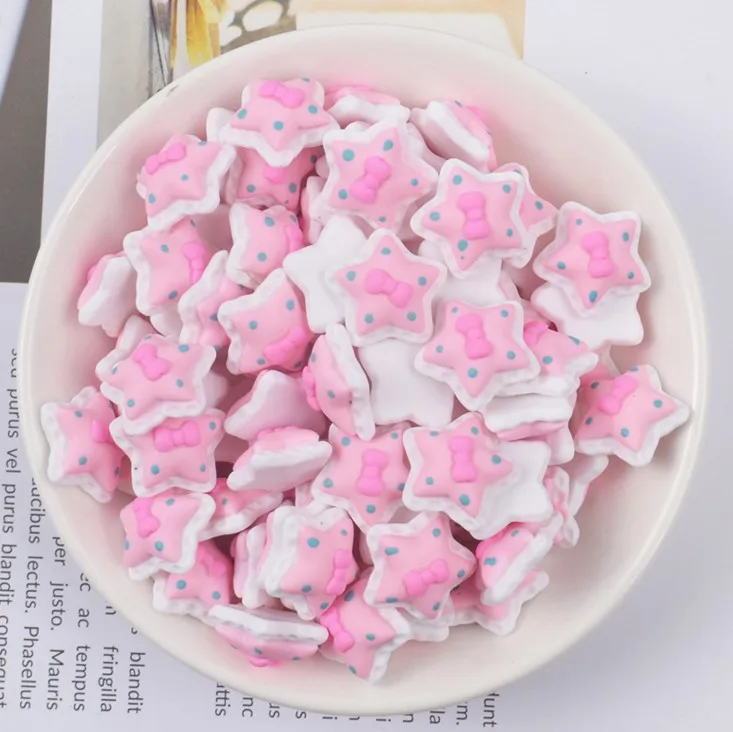 10 шт. Kawaii Радуга Flatback Смола кабошон скрапбукинга Diy крем звезда украшение для