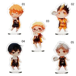Haikyuu Soporte de acrílico para escritorio, figuras de Anime Kawaii, modelo de soporte de Plater, decoración de actividades de pastel, 8,5 cm