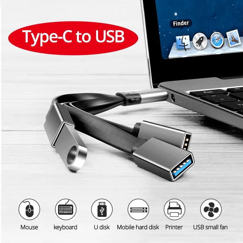 Адаптер FONKEN с USB C на OTG для Macbook Samsung удлинитель ноутбука кабель 3 в 1