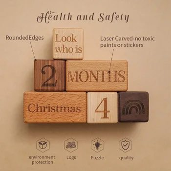 Wooden Blocks Days Months and Year - Wooden Toys 2