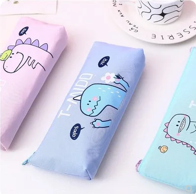 1pcs Kawaii Pencil Case Cartoon Dinosaur Gift Estuches School Pencil Box Pencilcase Bag School Supplies Stationery