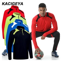 Men Football Shirts Sport Long Sleeve Soccer S-4XL Training Jersey Breathable Quick Dry Jogging Man Running Gym Tee