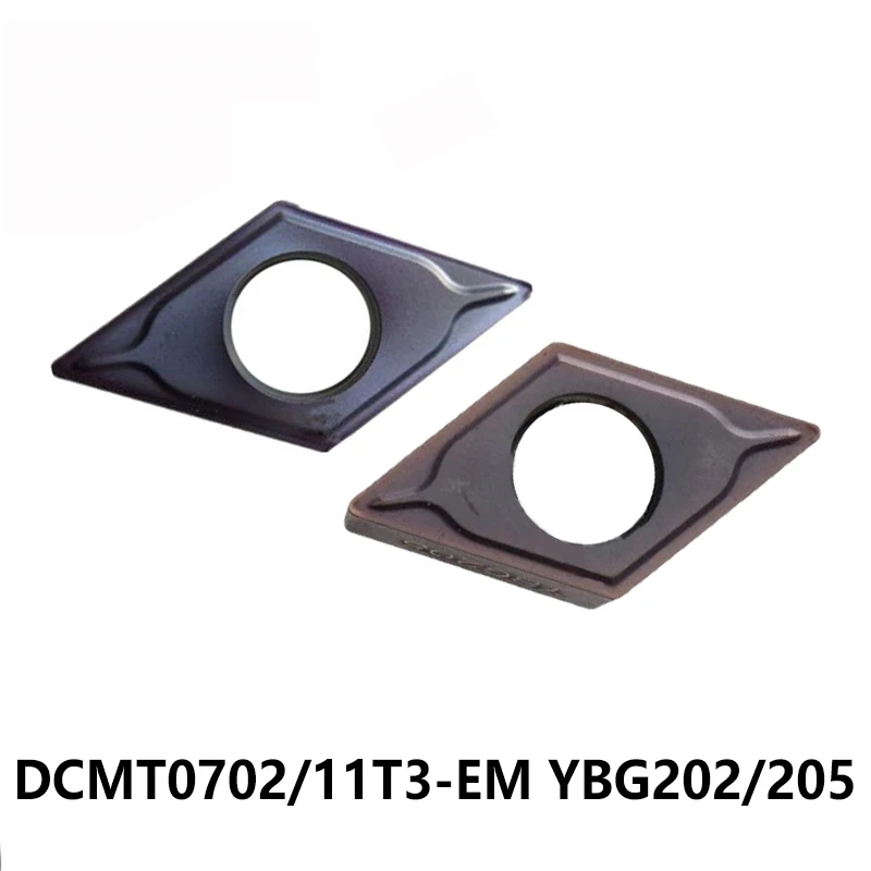 Токарный инструмент DCMT070204-EM DCMT070208-EM DCMT11T304-EM DCMT11T308-EM YBG202 TBG205 DCMT 0702 11T3 резак