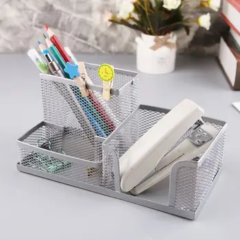 

Metal Stand Mesh Cube Combination Holder Study Storage Desk Desktop Accessories Stationery Organizer Pen Pencil Office Supplies