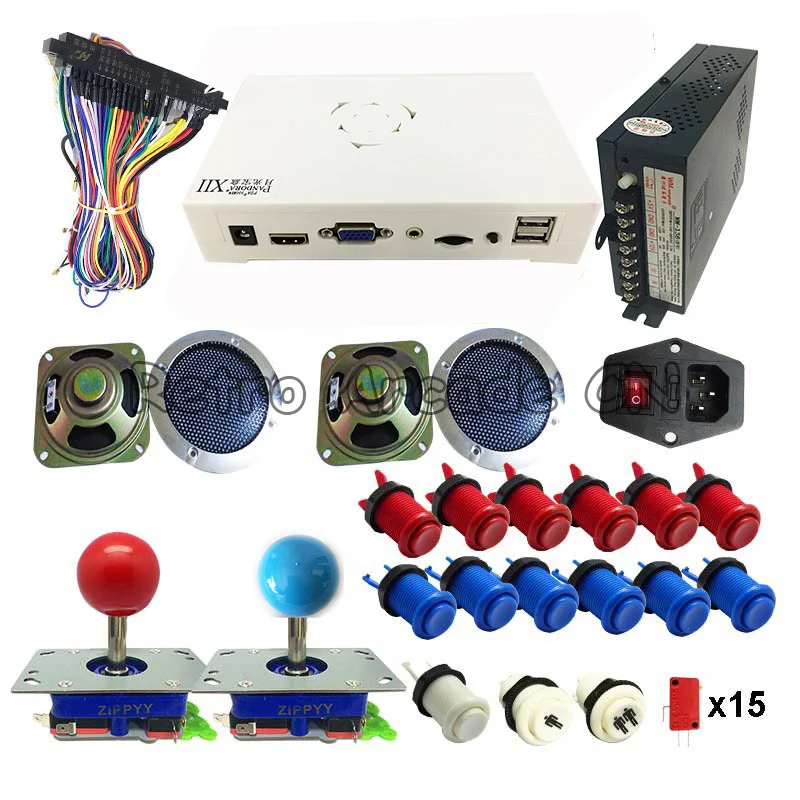 short zippy joystick Аркадная игра DIY Набор 3D Pandora 3188 в 1 для игры JAMMA board zippy джойстик HAPP Стиль Кнопка для аркадных видеоигр наборы - Цвет: short zippy joystick