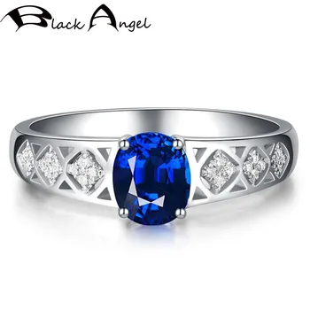 

Fashion Silver 925 Sapphire Ring For Women Ruby Zircon Openwork Adjustable Finger Rings Fine Jewelry Party Gift Dropshipping
