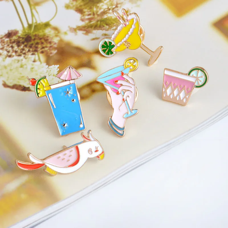 1 шт. Изысканная летняя брошь в виде лимона фрукта напитка ювелирные изделия