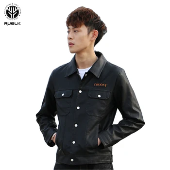 

RUELK 2020 Spring And Autumn New Korean Tide Brand Men's Men's Lapel Washed Leather Air Force Pilot PU Leather Motorcycle Jacket