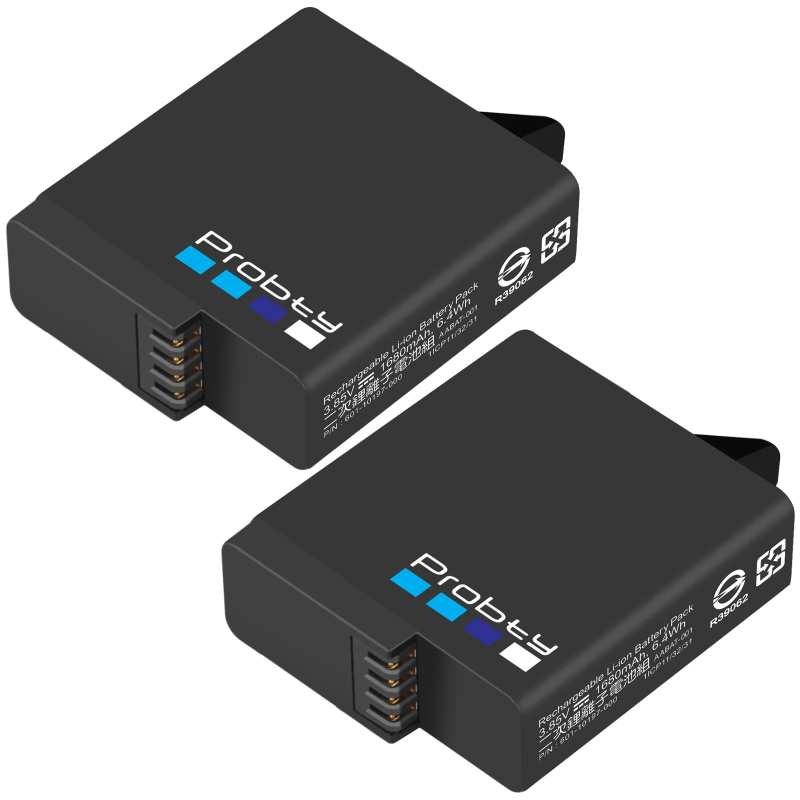 2pcs 1680mah Battery Gopro Hero5 Hero6 Hero7 Black Bateria Akku For