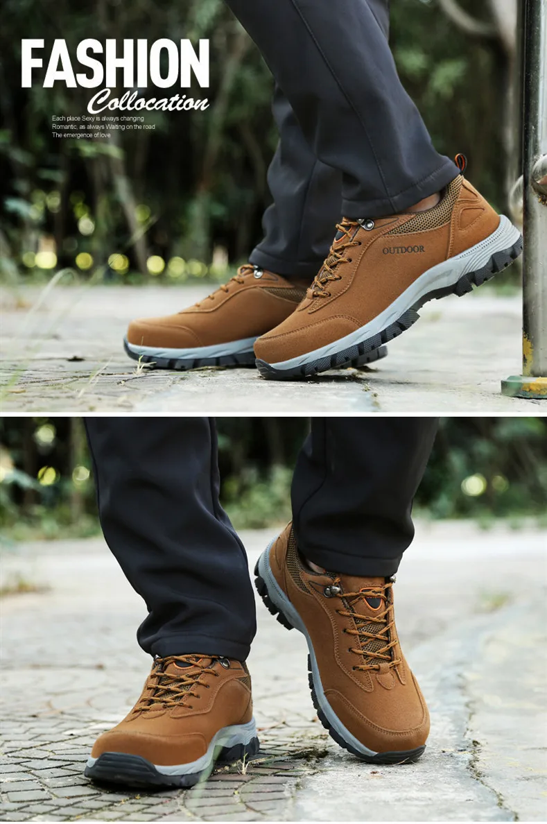 Уличные Дизайнерские мужские ботинки г. Толстая прогулочная обувь Нескользящая износостойкая спортивная обувь повседневная мужская обувь большой размер 39-49