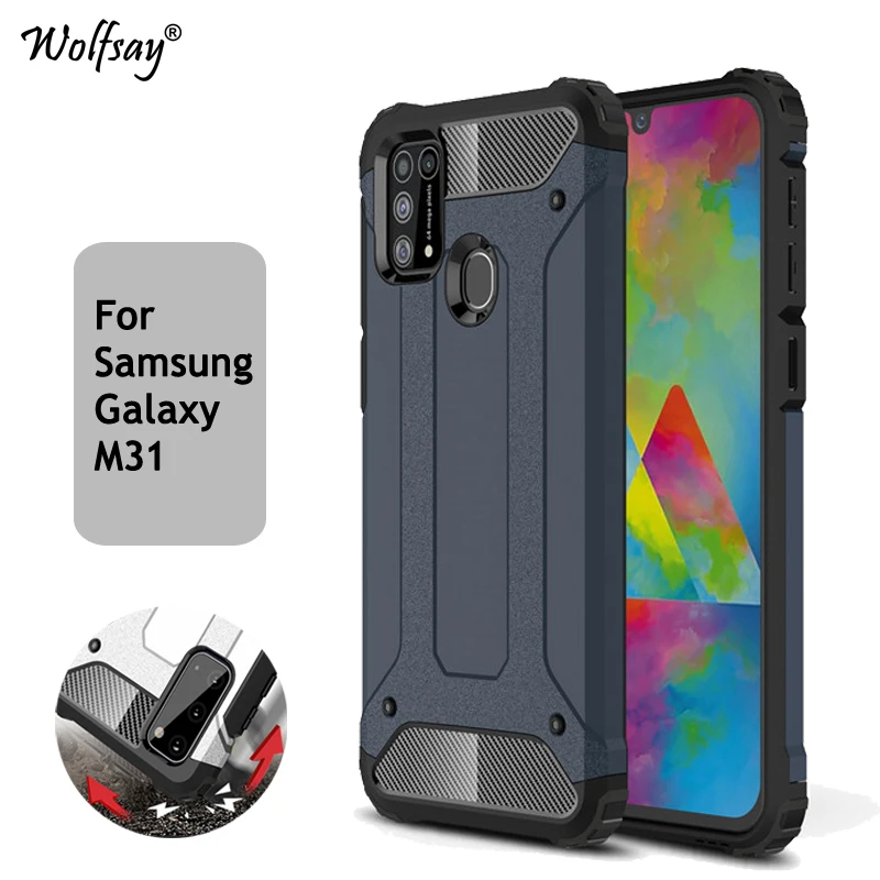 Противоударный чехол для Samsung Galaxy M31 роскошный сверхпрочный защитный жесткий