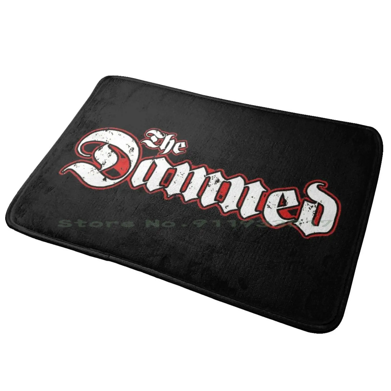 

The Damned Entrance Door Mat Bath Mat Rug The Damned English Punk Dave Vanian Captain Sensiblenew Rose Smash It Up London Uk
