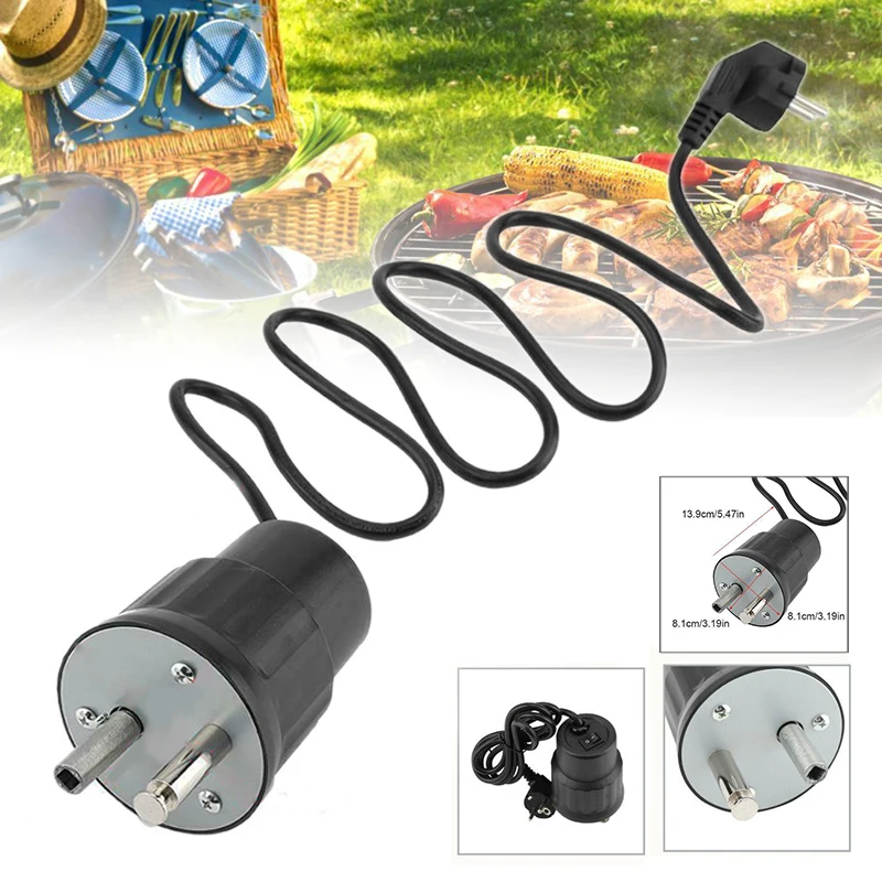 

New Aluminum Electric Barbecue Rotisserie Roaster Motor Pike Rotator 220~240V Grill Motor Barbecue Motor Black