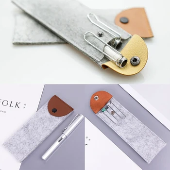 

1Pc Simple Solid Color Felt Pencil Case School Supplies Cute Pen Case Stationery Pencilcase Pencil Bag School Office Supplies