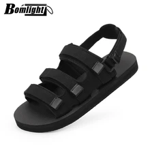 Bomlight сандалии мужские сандалии-гладиаторы мужские сандалии в римском стиле Летние вьетнамки черные сандалии на плоской подошве Большие размеры 45 46