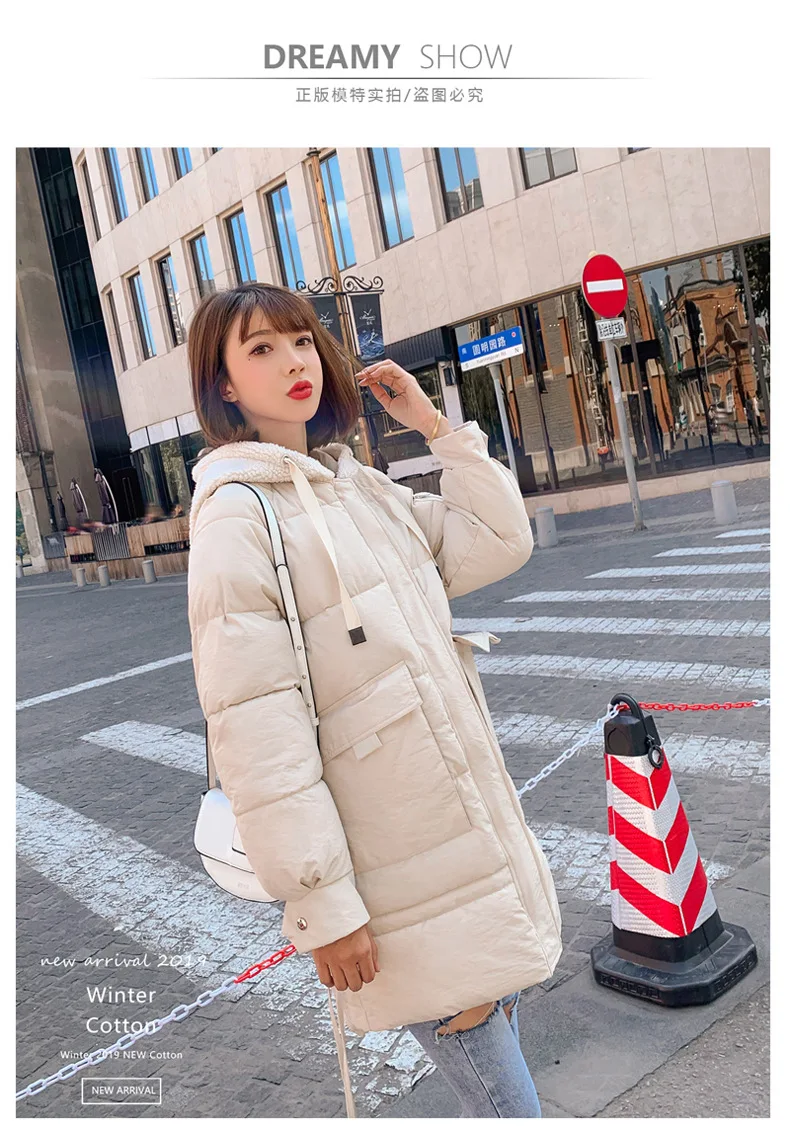 Down Jacket Cotton-padded Clothes Women's New Style Korean-style Faux Lambswool Loose-Fit Cotton-padded Clothes Students Mi
