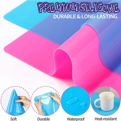 Silicone Craft Mat for Resin Casting Mould Nonstick Nonslip Silicone Sheet  Heat-Resistant Mat Muiltcolor Silicone Mats - AliExpress