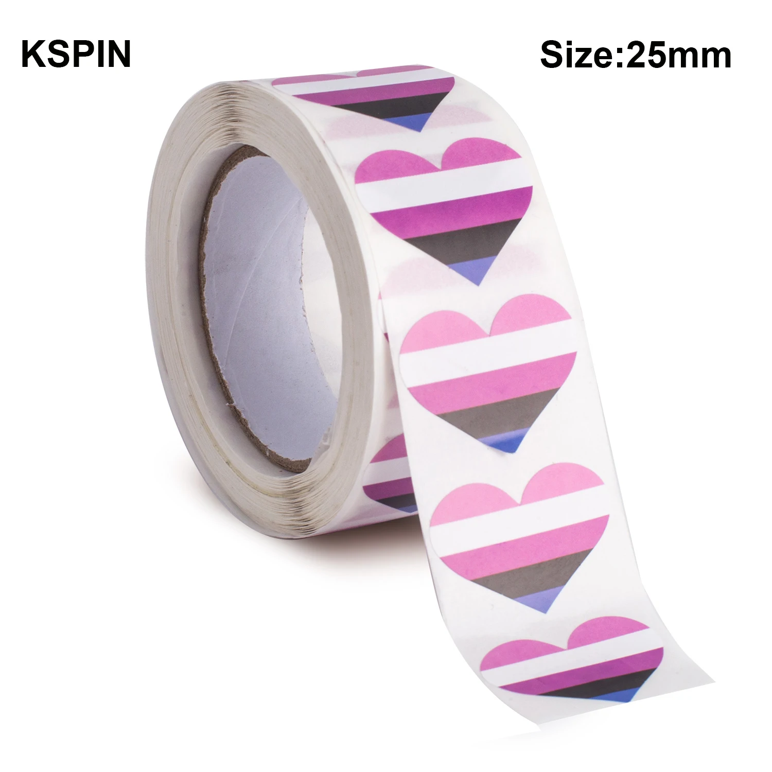 

500PCS Stickers 25mm Gender Fluid Paper Sticker Label Packaging Seals Crafts Favor Tag Toppers Labels