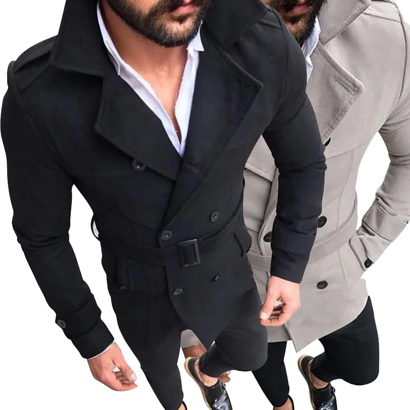 Men Winter Warm Windbreaker Trench Woolen Coat Retro Jacket Men Coat Jackets Double Breasted Fashion Male Winter Autumn Overcoat Men Winter Warm Windbreaker Trench Woolen Coat Retro Jacket Men Coat Jackets Double Breasted Fashion Male Winter Autumn Overcoat