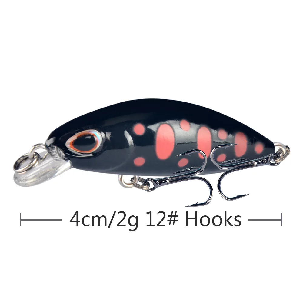 1PCS Minnow Fishing Lure Hard Artificial Bait Bionic 3D Eyes 40mm  Artificial Bait Fishing Wobblers Crankbait Sinking Hard Bait