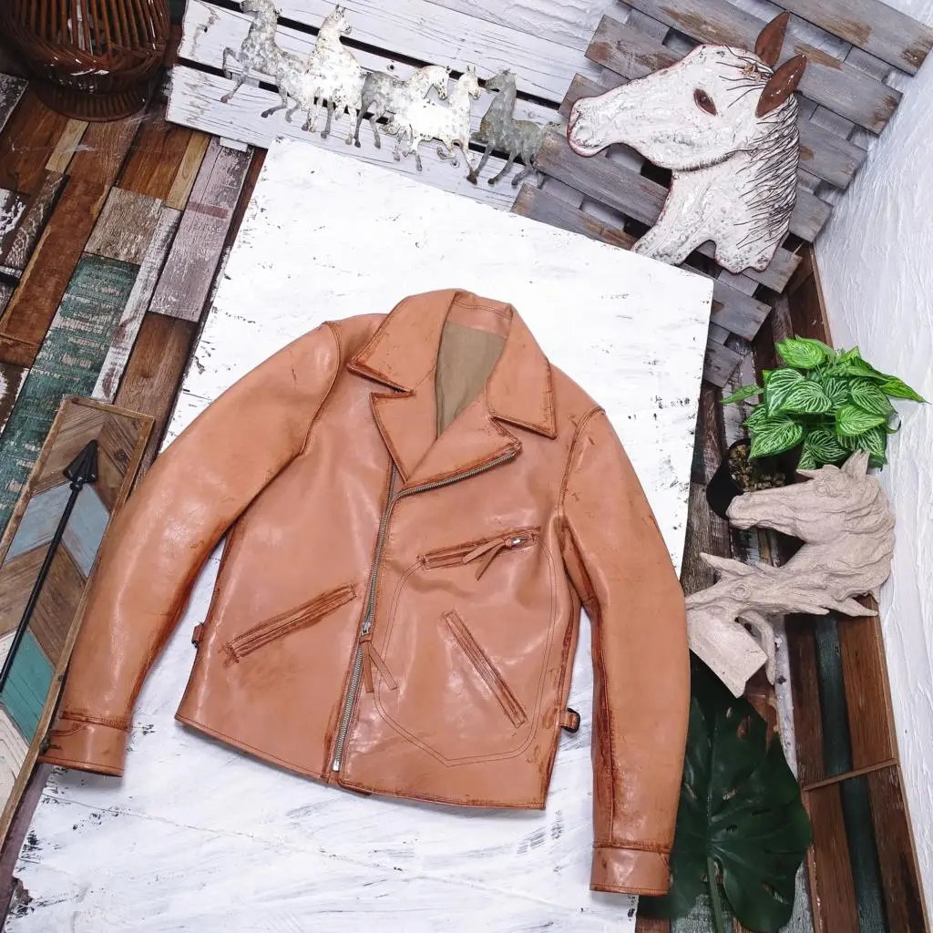 

Young horsehide PELLE Italian vegetable tanning primary colors