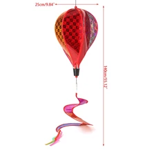 Воздушный шар ветряная мельница детские игрушки Светящиеся спиральные садовые украшения красочные на открытом воздухе Spinner 72XF