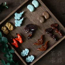 Домашний декор, керамическая имитация маленького чайного питомца, держатель для ручек, палочка для еды, полка, аксессуары для чая, Улун Чай