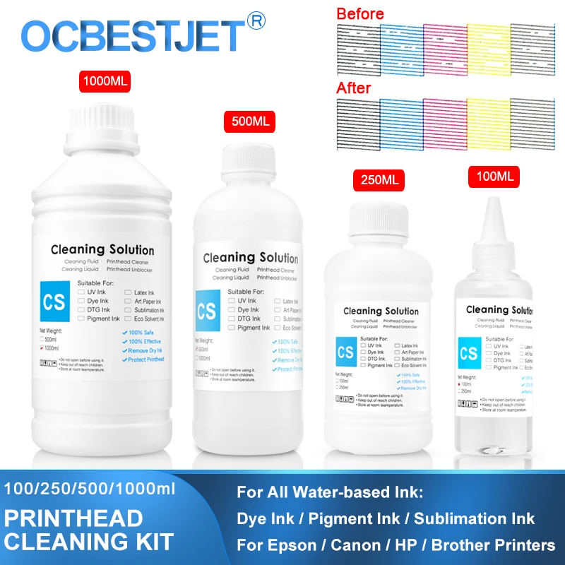 Cleaning Solution Wash Liquid Water based Ink Printhead Cleaner Dye