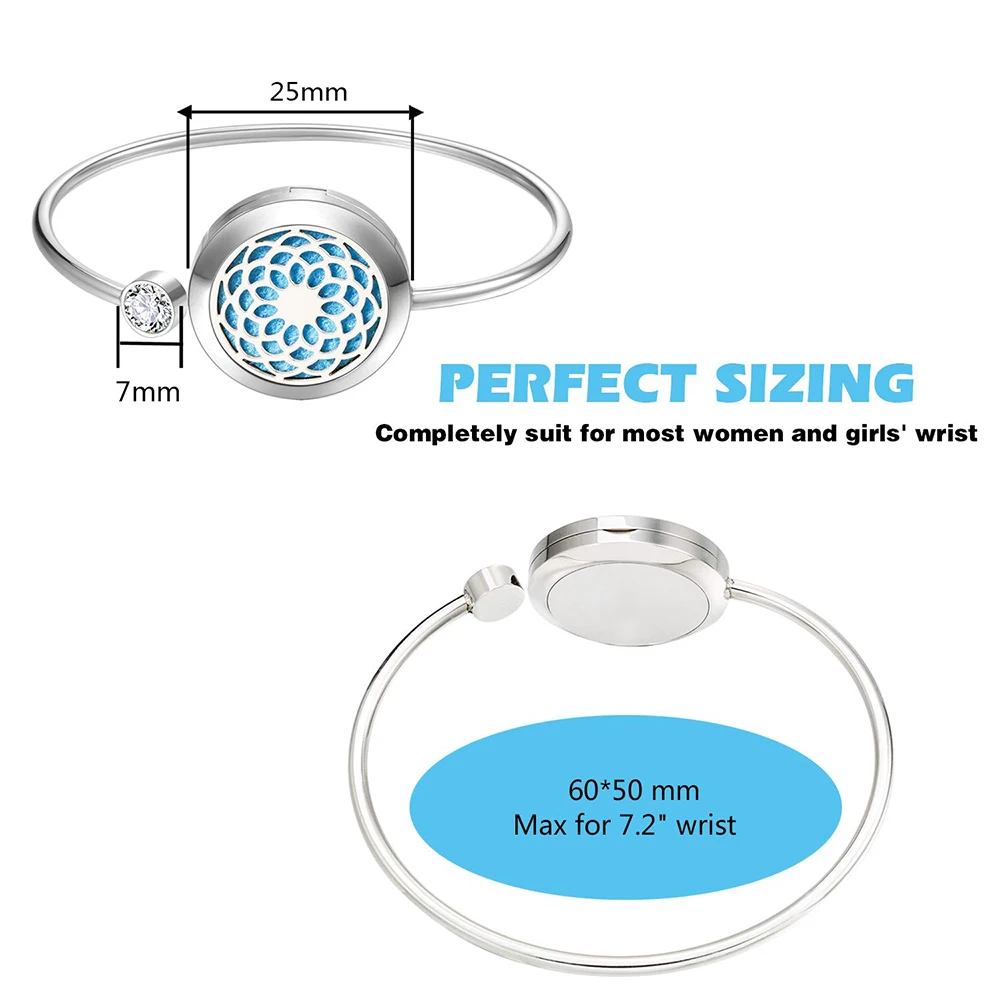 25mm Diffuser Locket Bangle Bracelet-3