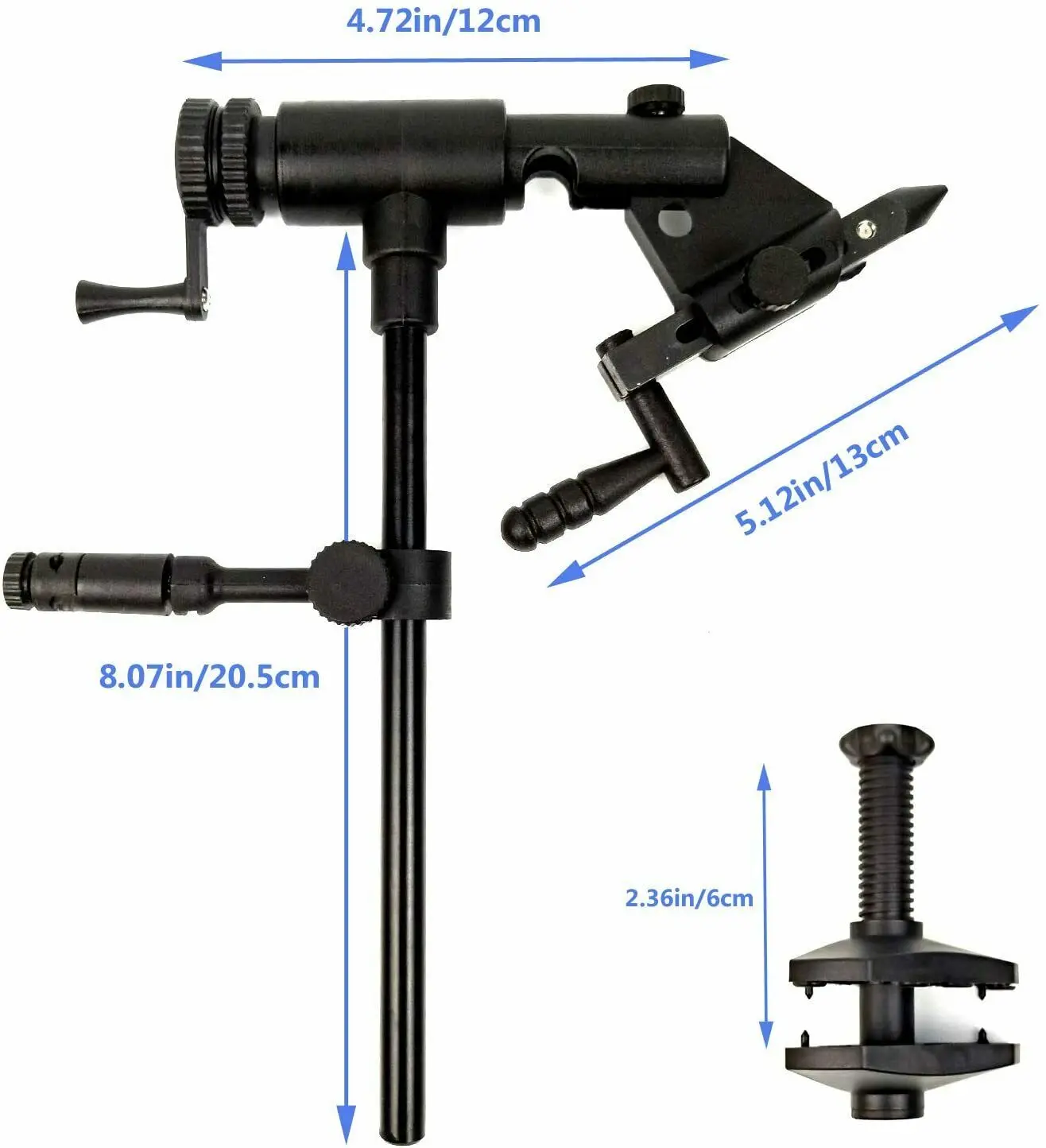Riverruns II Generation Rotary Fly Tying Vise with Jaw Balanced and Truly Extendable Right & Left Hand Fitting