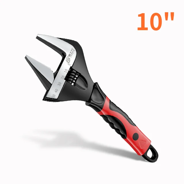 Adjustable Wrench Stainless Steel Universal Spanner Mini Nut Key Hand Tools 10inch