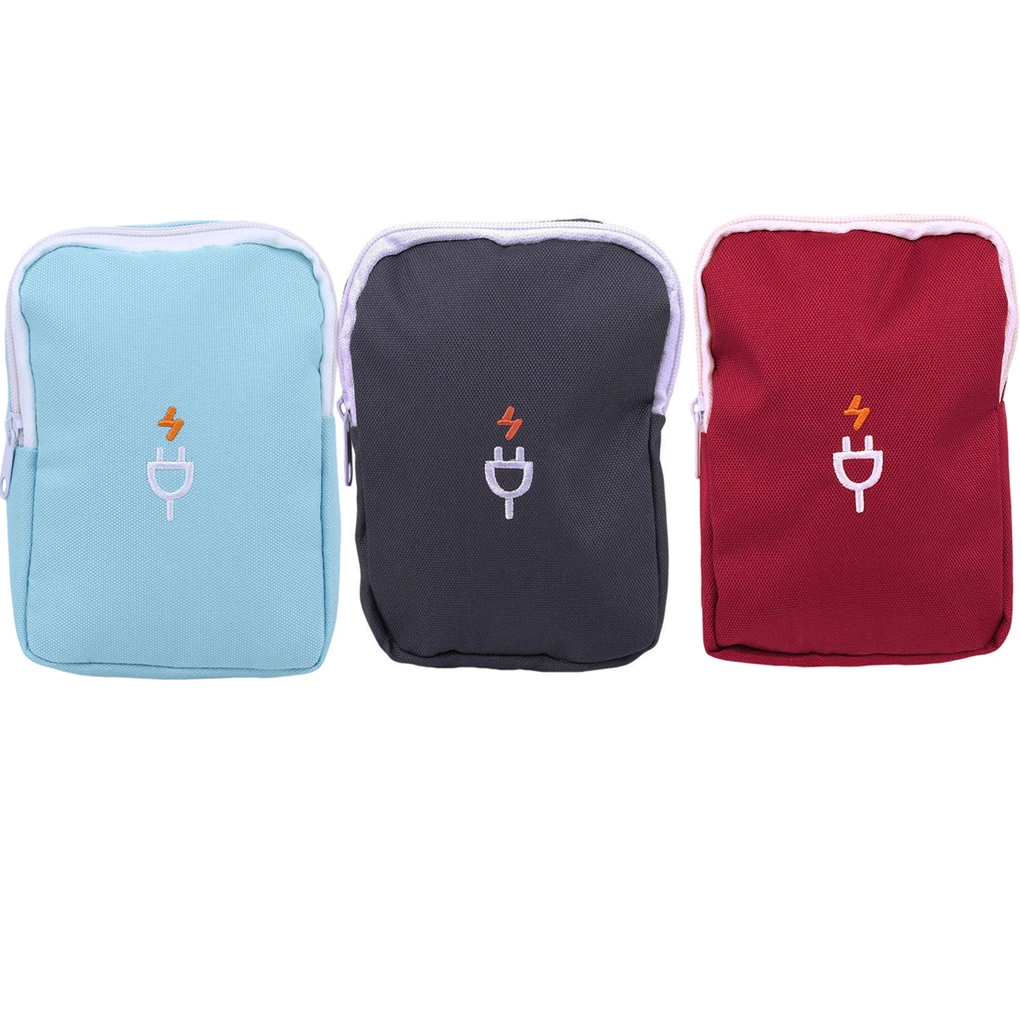 

Travel Electronic Accessories Storage Bag Headset Charger Data Cable Bag Unisex Pouch Oxford Cloth