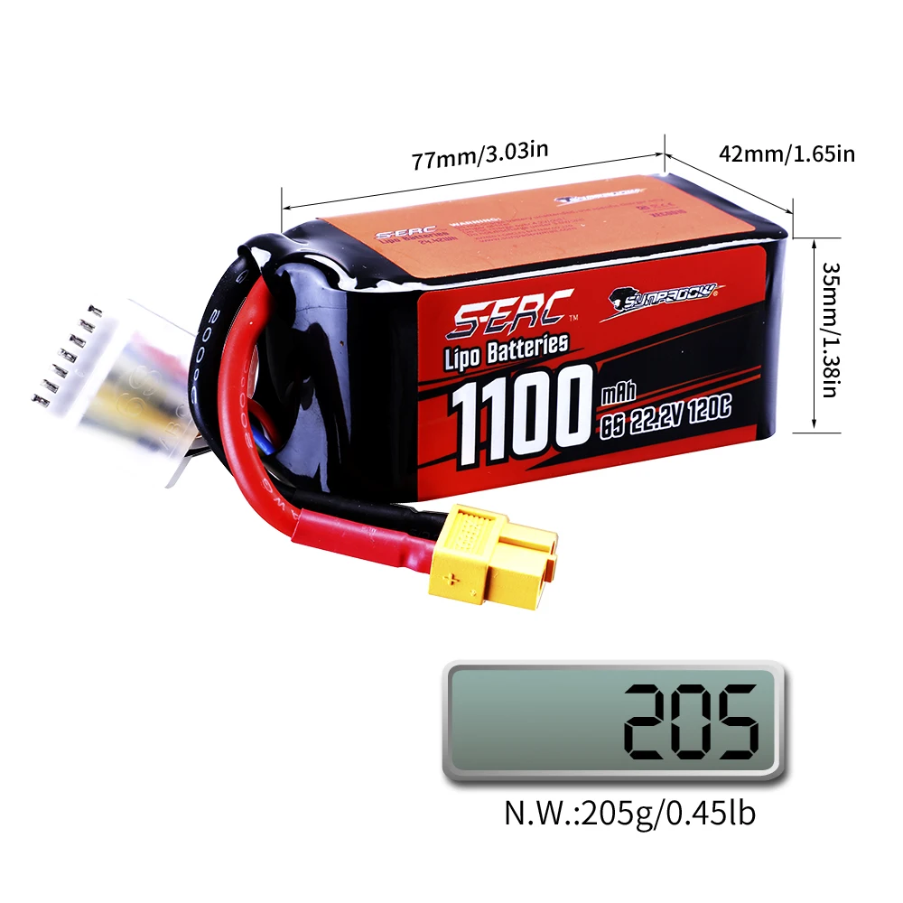High Performance Sunpadow Lipo Battery for Drone Racing